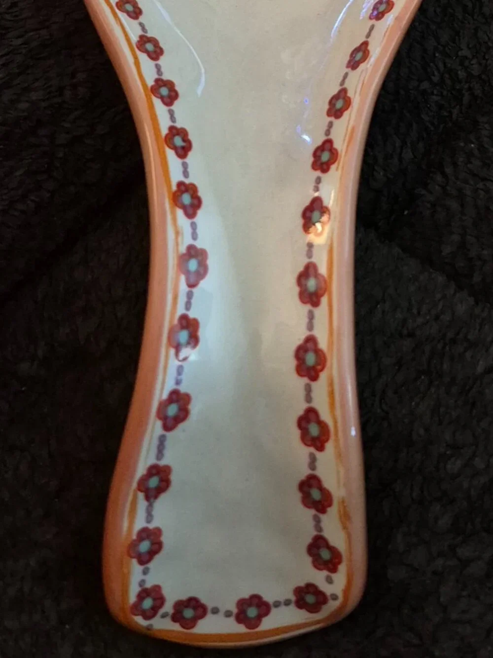 Natural Life Ceramic Whimsical Spoon Rest Floral 